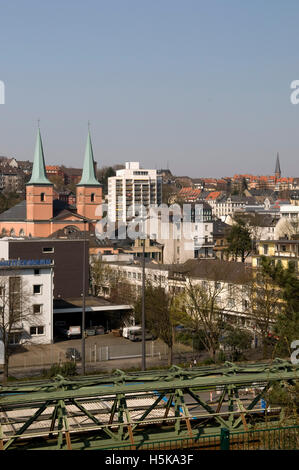 Cityscape, Wuppertal Bergisches Land, salon, Rhénanie du Nord-Westphalie Banque D'Images