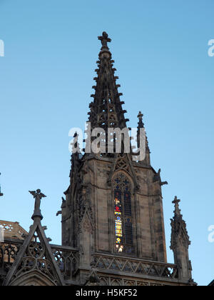 Cathédrale de la Sainte Croix et Sainte Eulalia BARCELONE ESPAGNE Banque D'Images