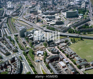 En regardant vers le centre-ville de Newcastle Jesmond, à partir de 1978 Banque D'Images