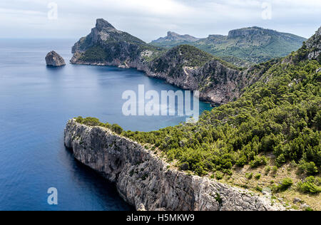 Le Cap Formentor à Majorque, Îles Baléares, Espagne, sur une belle journée d'été Banque D'Images