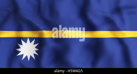 Le rendu 3D de la République de Nauru drapeaux Banque D'Images