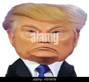 Donald Trump caricature Banque D'Images