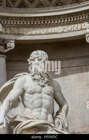 Détail de la fontaine de Trevi à Rome, Italie Banque D'Images