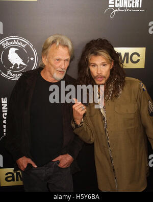 Sur le tapis rouge avant l'Imagine : John Lennon 75e Anniversaire Concert @ Le théâtre au Madison Square Garden de New York le 5 décembre 2015. Banque D'Images