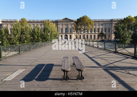 Le Pont des Arts ou Passerelle des Arts, Paris, France. Banque D'Images