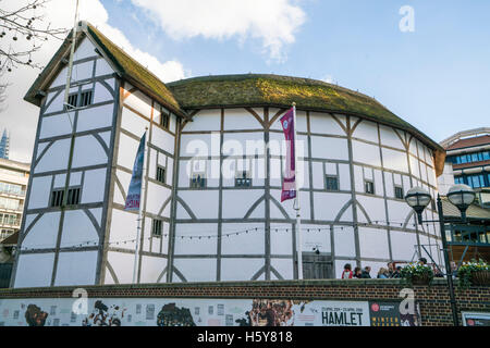 Shakespears Globe Theatre - LONDRES/Angleterre Février 23, 2016 Banque D'Images