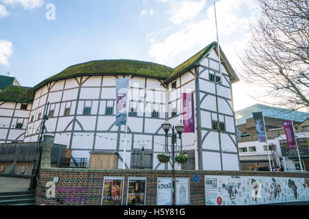 Shakespears Globe Theatre - LONDRES/Angleterre Février 23, 2016 Banque D'Images