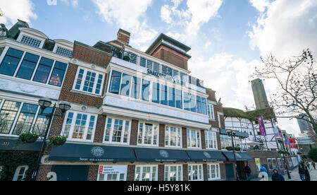 Shakespears Globe Theatre - LONDRES/Angleterre Février 23, 2016 Banque D'Images