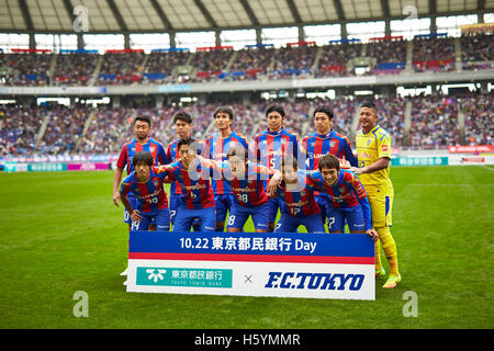 Tokyo, Japon. 22 octobre, 2016. FCFC Tokyo line-up du groupe l'équipe de football/soccer : 2016 J1 League match 2ème étape entre C.F. Tokyo 2-1 à Kashima Antlers Ajinomoto Stadium à Tokyo, au Japon . © AFLO SPORT/Alamy Live News Banque D'Images