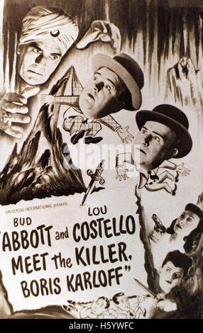 Abbott et Costello Rencontrez le tueur, Boris Karloff - Movie Poster Banque D'Images