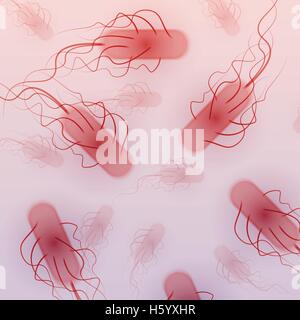 Groupe d'E coli - Vector Illustration Illustration de Vecteur