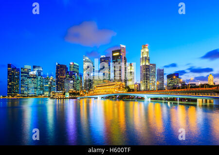 Singapore city skyline. Banque D'Images