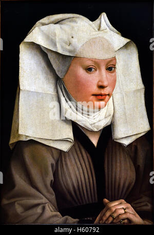 Portrait d'une femme avec une aile hood 1440 Rogier van der Weyden (1399/1400 - 1464 Bruxelles Belgique belge flamande) Banque D'Images