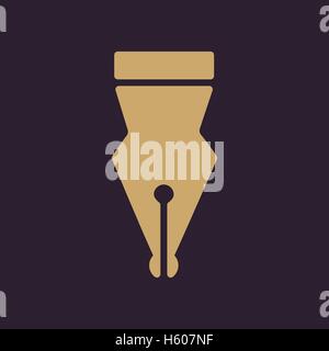 L'icône du stylo. Stylo-symbole. Télévision Illustration de Vecteur