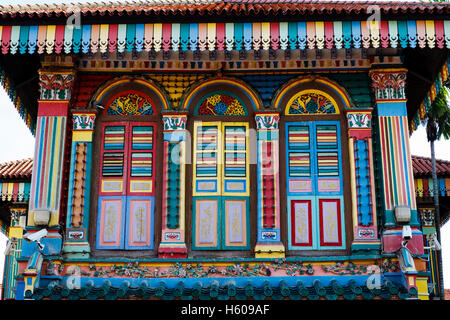 Maison de Tan Teng l'INAH, Little India, Singapour Banque D'Images