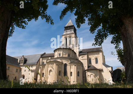 Église de l'abbaye de Fontevraud 12e, Fontevraud l'Abbaye, Maine et Loire, Loire, France Banque D'Images