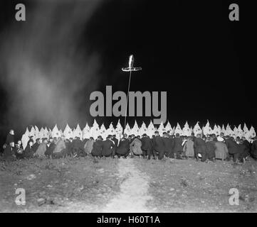 Ku Klux Klan séance de nuit, Washington DC, USA, National Photo Company, juin 1922 Banque D'Images