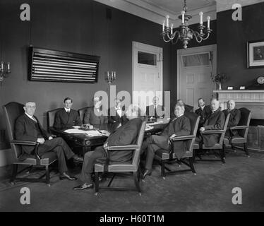 Le président américain Woodrow Wilson et son Cabinet, Portrait, Washington DC, USA, National Photo Company, 1913 Banque D'Images