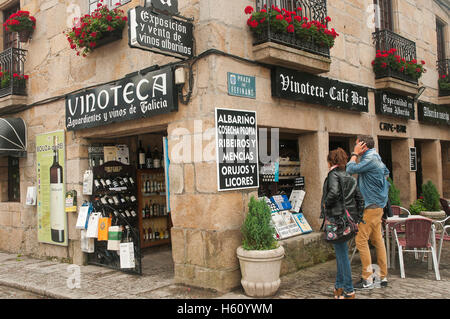 Boutique de vins, Sanxenxo, Pontevedra province, région de la Galice, Espagne, Europe Banque D'Images