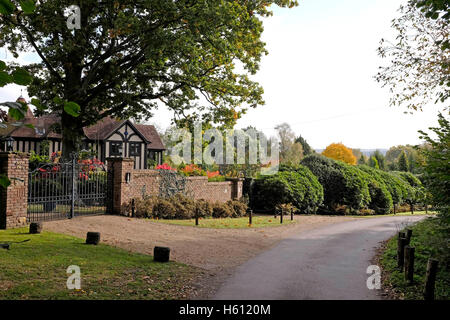 Mole fin une grande maison imposante au cœur de la forêt d'Ashdown Banque D'Images