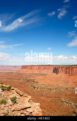 'Île de la sky' du Parc Narional Canyonlands dans l'Utah, USA Banque D'Images