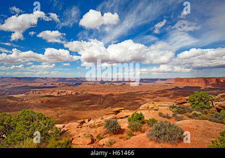 'Île de la sky' du Parc Narional Canyonlands dans l'Utah, USA Banque D'Images