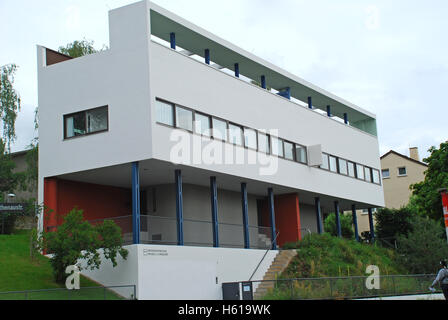 Partie de maison de l'architecte Le Corbusier, Rathenaustr. 1-3, monument architectural Weissenhofsiedlung Weissenhofmuseum, Banque D'Images