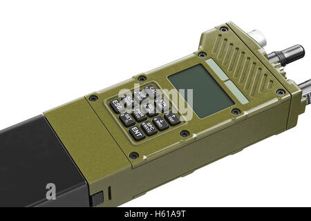 Les boutons de l'appareil de radio militaire, fermer Banque D'Images