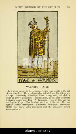 La clé illustrée au Tarot le voile de la divination, illustrant le grand et le petit ; Arcana englobant : le voile et ses Banque D'Images