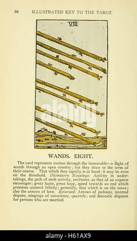 La clé illustrée au Tarot le voile de la divination, illustrant le grand et le petit ; Arcana englobant : le voile et ses Banque D'Images