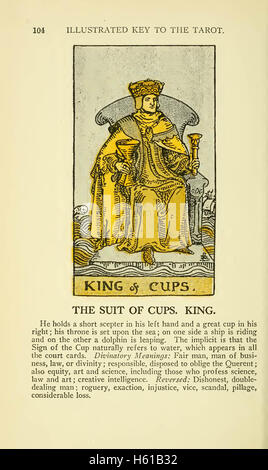 La clé illustrée au Tarot le voile de la divination, illustrant le grand et le petit ; Arcana englobant : le voile et ses Banque D'Images