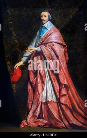 Le Cardinal de Richelieu. Portrait d'Armand Jean du Plessis, Cardinal-Duke de Richelieu et de Fronsac (1585-1642), par Philippe de Champaigne, c.1639 Banque D'Images