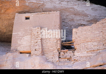 Ruines de la Maison blanche de la falaise des capacités en Canyon de Chelly National Monument, Arizona Banque D'Images