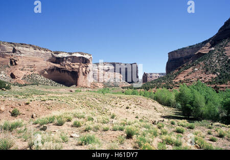 Avis de Canyon de Chelly National Monument à partir du sol, en Arizona Banque D'Images