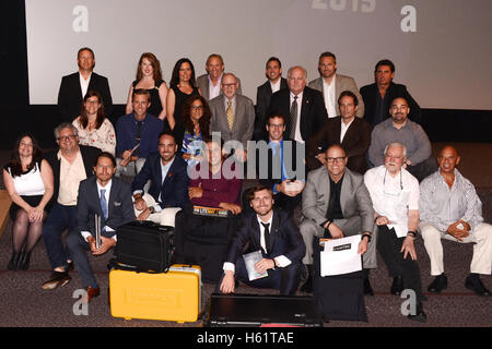 Amy Kawadler, Steven B. Affiche, Alan Gitlin, Tobin Oldach, Devin Doyle, Daniel Cotroneo, Michael Nie, John Garrett, T. J. William Jr. et Jason Hafer honerees au 19e congrès annuel de la photographie émergente Awards organisé par l'International Cinematographers Banque D'Images