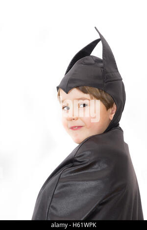 Garçon avec des costumes de carnaval . Costume de chauve-souris. Banque D'Images