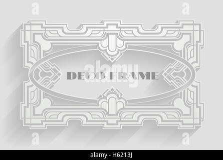 Un coupe-blanc vintage style art déco design cadre d'arrière-plan Banque D'Images