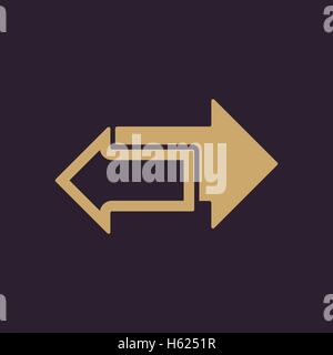 Les flèches gauche et droite. Symbole des flèches Illustration de Vecteur