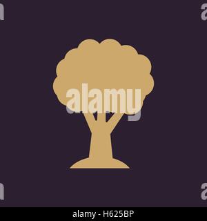 L'icône de l'arbre. Symbole de la nature. Télévision Illustration de Vecteur