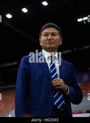 Portrait de la FIDE Kirsan Ilyumzhinov Président au cours de la ronde finale à la 42e Olympiade à Bakou, Azerbaïdjan, le Mardi, Septembre 13, 2016. Banque D'Images