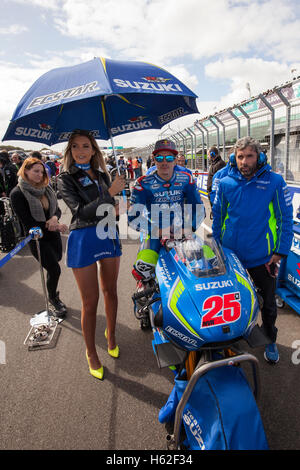 Phillip Island, Australie. 23 octobre, 2016. MotoGP. La Race. Maverick Viñales, Ecstar Suzuki MotoGP Team. Credit : Russell Hunter/Alamy Live News Banque D'Images