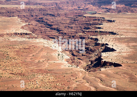 'Île de la sky' du Parc Narional Canyonlands dans l'Utah, USA Banque D'Images