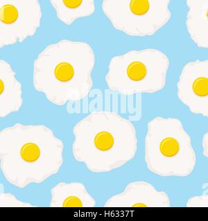 Petit-déjeuner avec motif transparent vecteur d'œufs au plat Illustration de Vecteur