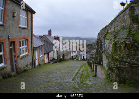 Hill, Shaftesbury, Somerset, Gold Hill, Hovis Banque D'Images