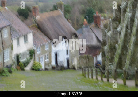 Hill, Shaftesbury, Somerset, Gold Hill, Hovis Banque D'Images