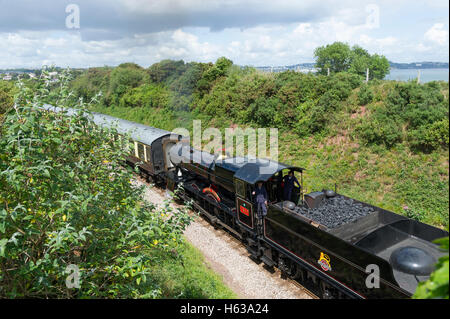 Le chemin de fer à vapeur de Paignton à kingswear près de Devon broadsands dans Banque D'Images