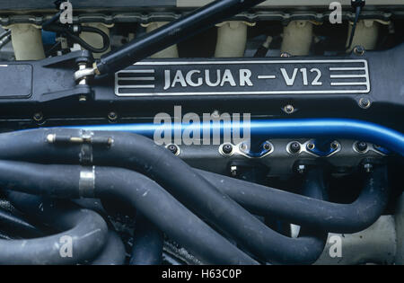 Moteur V12 Jaguar Silk Cut en Jaguar XJR-11 endurance racing coupé 1990