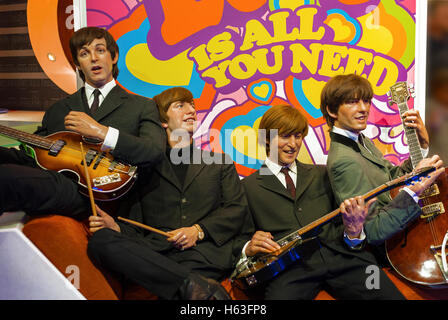 Londres, Royaume-Uni - Mai 2016 : les Beatles en personnages de cire Madame Tussaud's museum Banque D'Images