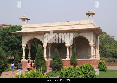 Bhadon Pavilion, Hayat Bakhsh, Fort Rouge, Old Delhi, Inde, sous-continent indien, en Asie du Sud Banque D'Images