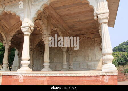 Bhadon Pavilion, Hayat Bakhsh, Fort Rouge, Old Delhi, Inde, sous-continent indien, en Asie du Sud Banque D'Images